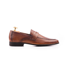 Load image into Gallery viewer, Woven Penny Loafers - Tan