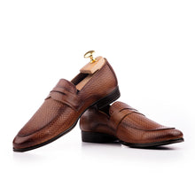 Load image into Gallery viewer, Woven Penny Loafers - Tan