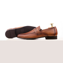 Load image into Gallery viewer, Woven Penny Loafers - Tan