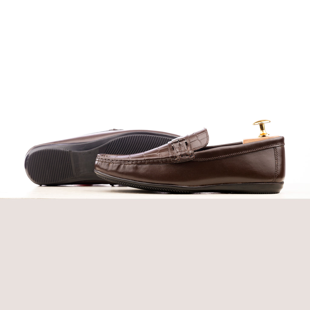 Saddle buckle Moccasin - Brown
