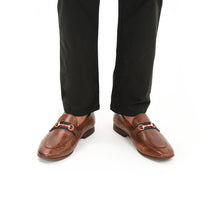 Load image into Gallery viewer, Regal Horse-Bit Buckled Loafers - Brown