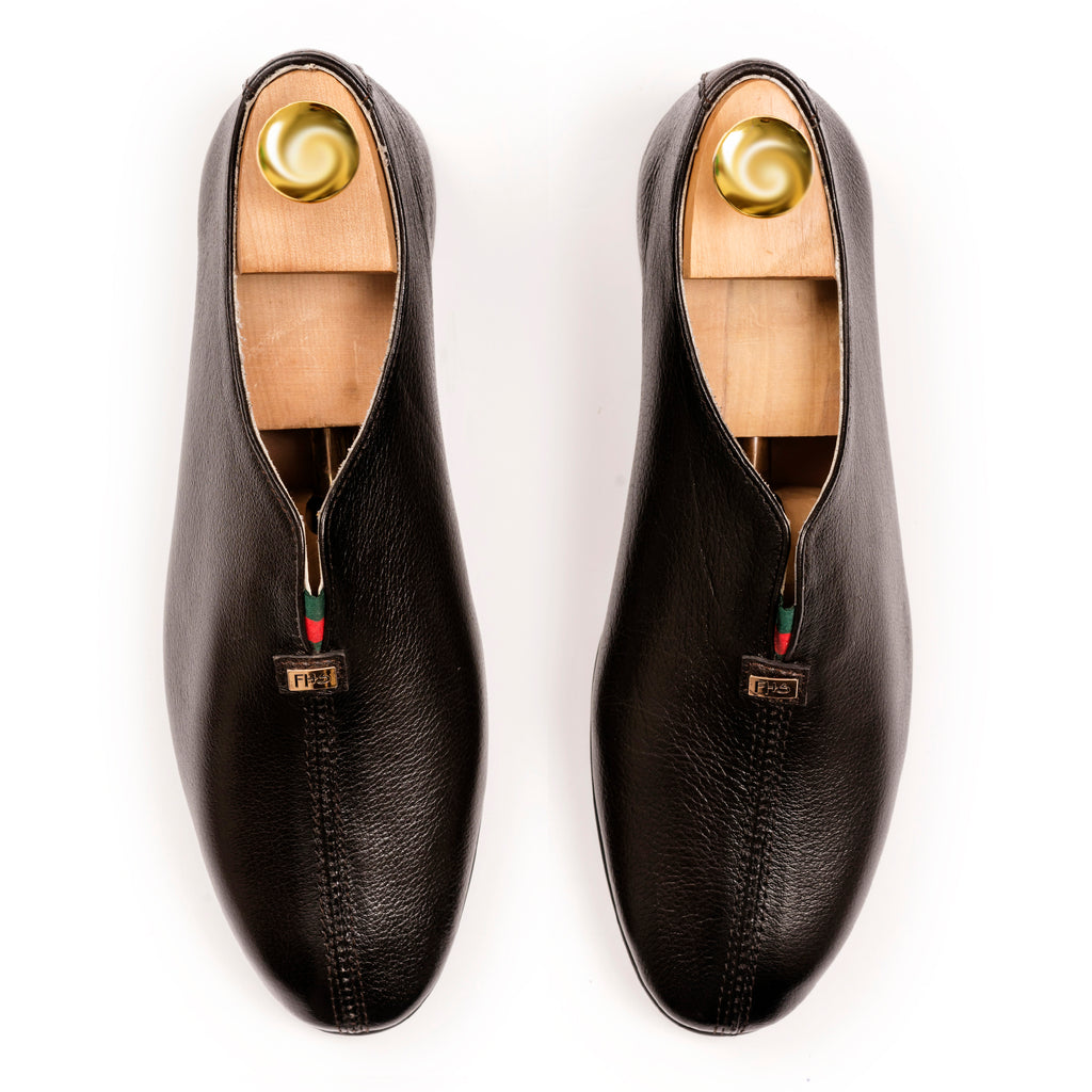 Classic Stitch Detail Leather Loafers - Brown