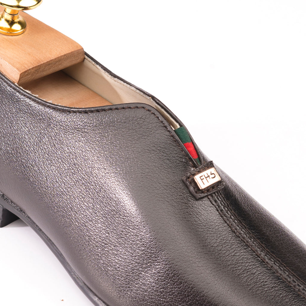 Classic Stitch Detail Leather Loafers - Brown