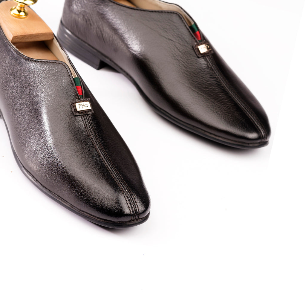 Classic Stitch Detail Leather Loafers - Brown