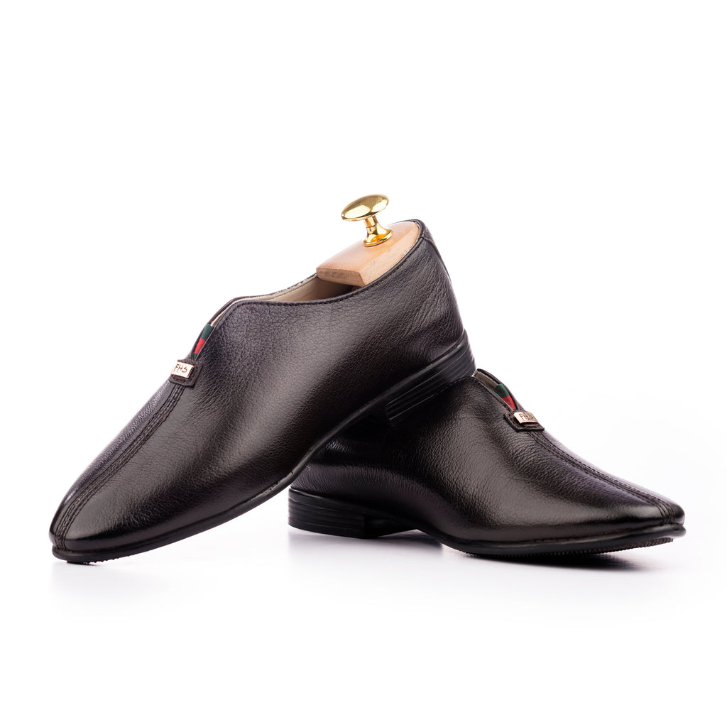 Classic Stitch Detail Leather Loafers - Brown