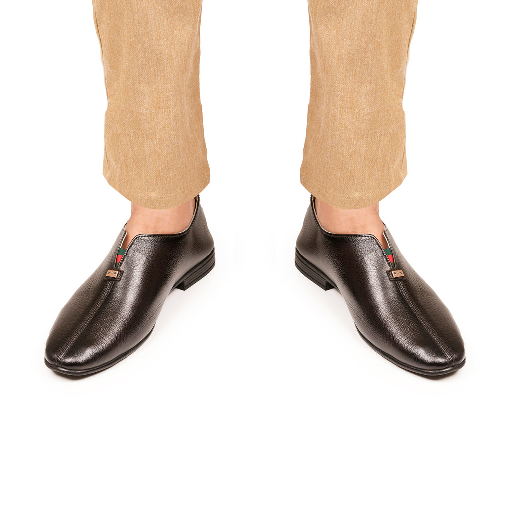 Classic Stitch Detail Leather Loafers - Brown
