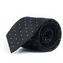 Load image into Gallery viewer, Classic Black Dotted Tie
