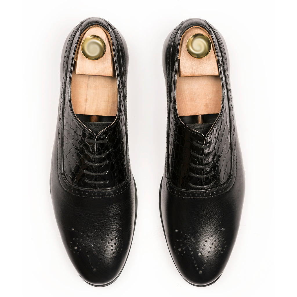 Executive Brogue Oxfords - Black