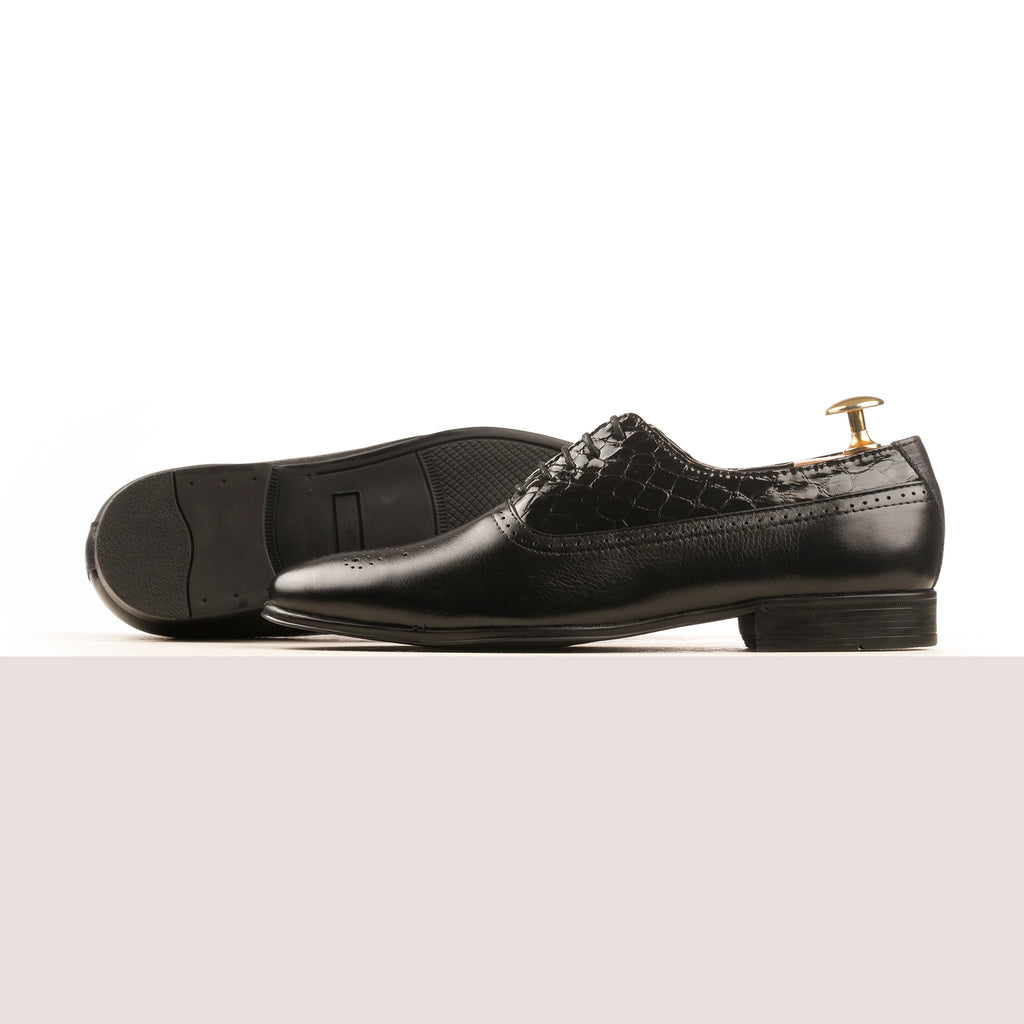 Executive Brogue Oxfords - Black