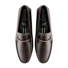 Load image into Gallery viewer, Thread Stitched Moccasins-Brown
