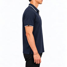 Load image into Gallery viewer, Jacquard Collar Polo - Navy