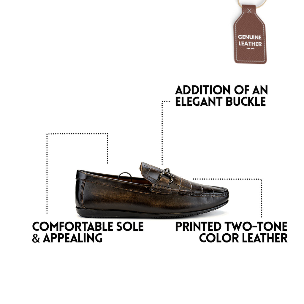 Crocodile Patterned Moccasin