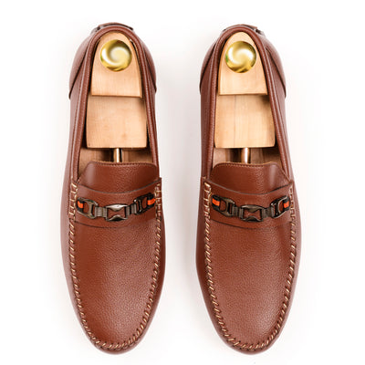 Sleek Urban Moccasins - Tan
