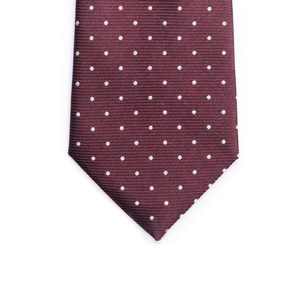 Maroon Dotted Tie