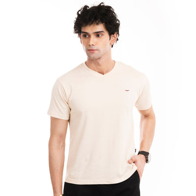 Urban V-Neck T-shirt - Beige