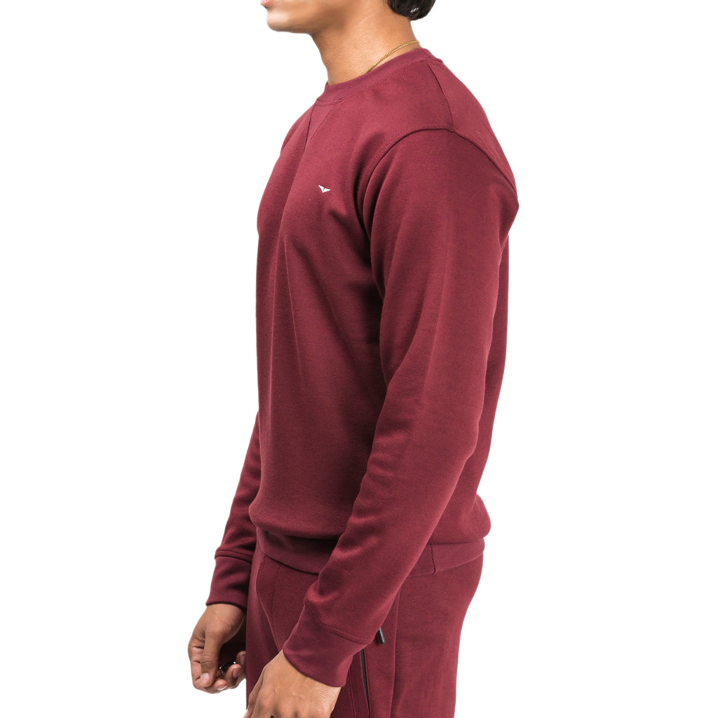 Ribbed Maroon Sweatshirt