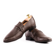 Load image into Gallery viewer, Twisted Rope Buckled Loafers - Brown