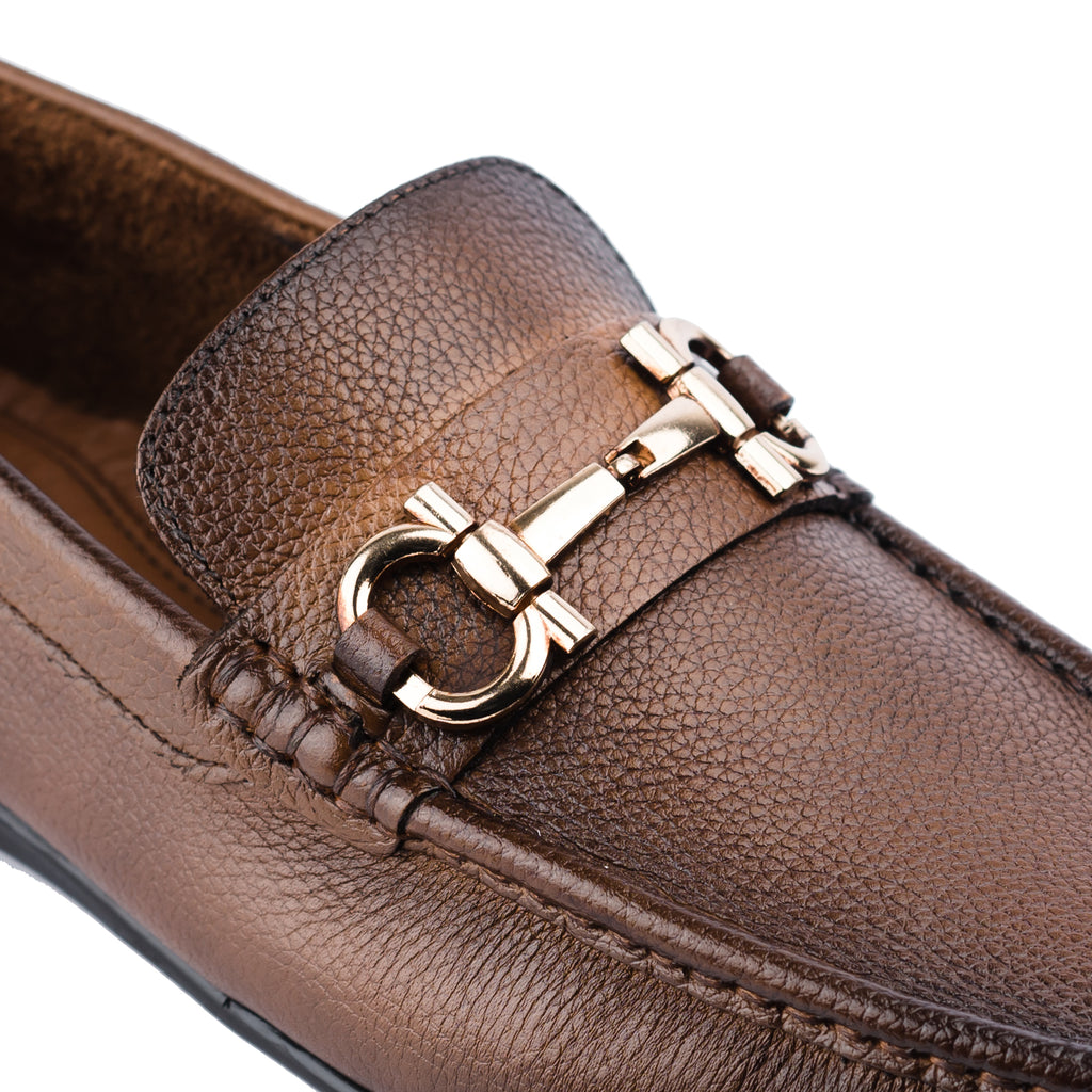Golden Buckle Moccasin-Tan