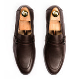 Twisted Rope Buckled Loafers - Brown