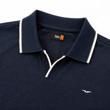 Load image into Gallery viewer, Jacquard Collar Polo - Navy