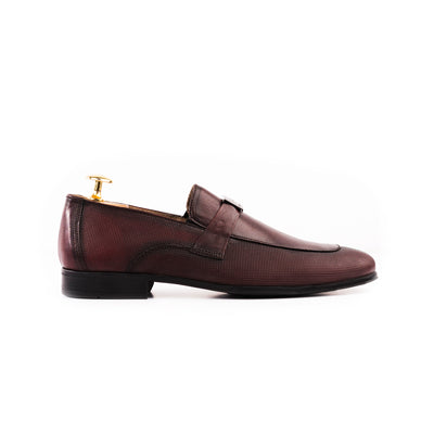 FHS Gunmetal Loafers-Maroon