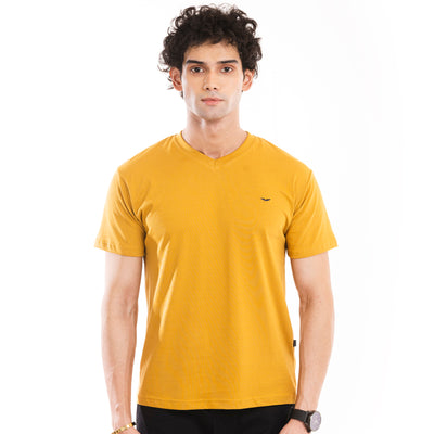 Urban V-Neck T-shirt - Mustard