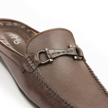Load image into Gallery viewer, Luxe Grain Leather Horsebit Mules - Brown
