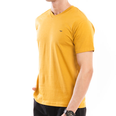 Urban V-Neck T-shirt - Mustard