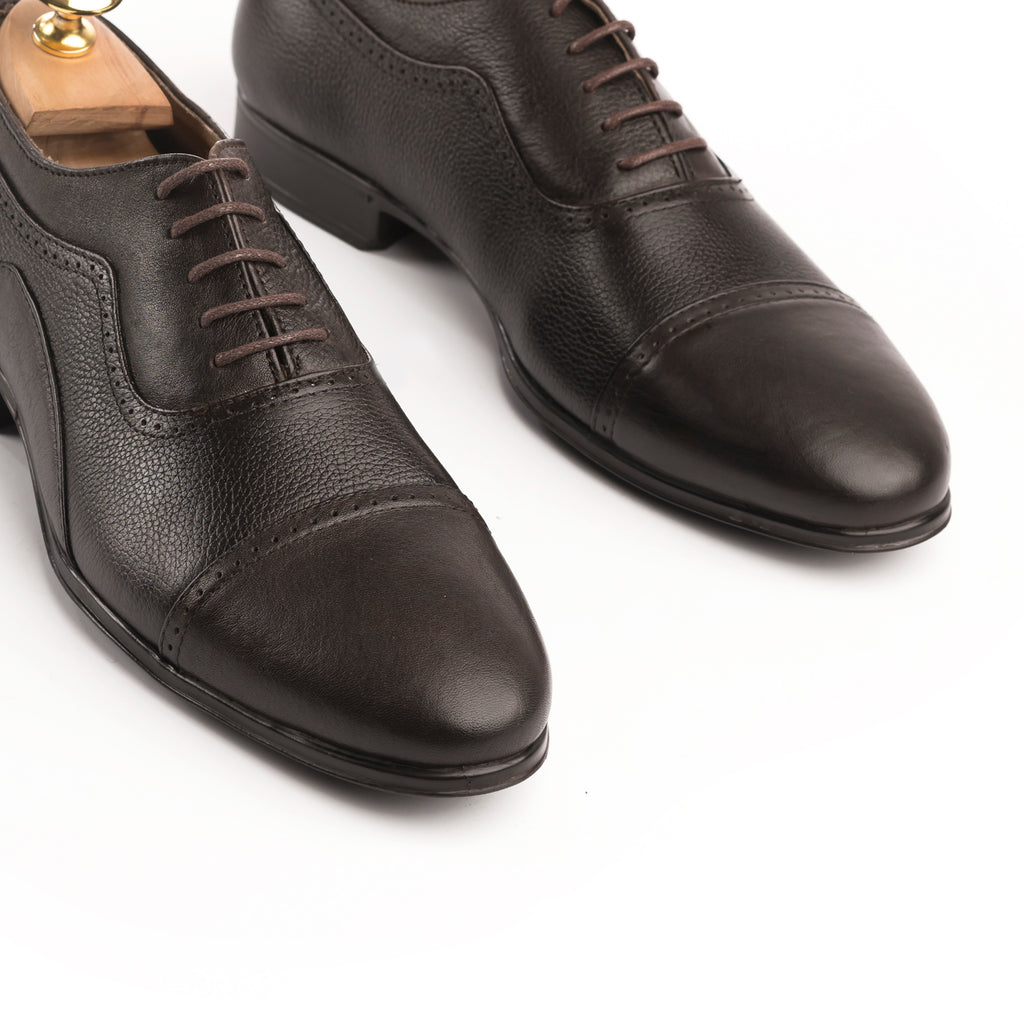 Classic Cap-Toe Oxfords - Dark Brown