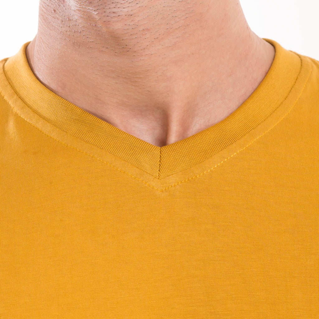 Urban V-Neck T-shirt - Mustard