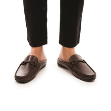 Load image into Gallery viewer, Luxe Grain Leather Horsebit Mules - Brown