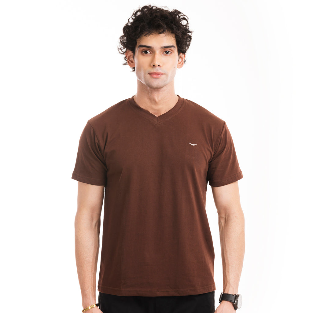 Urban V-Neck T-shirt - Brown