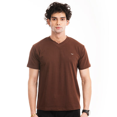 Urban V-Neck T-shirt - Brown