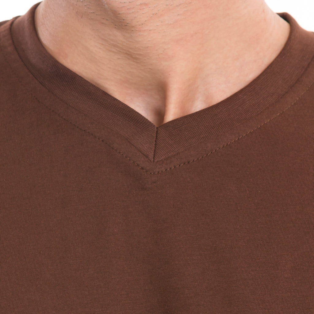 Urban V-Neck T-shirt - Brown