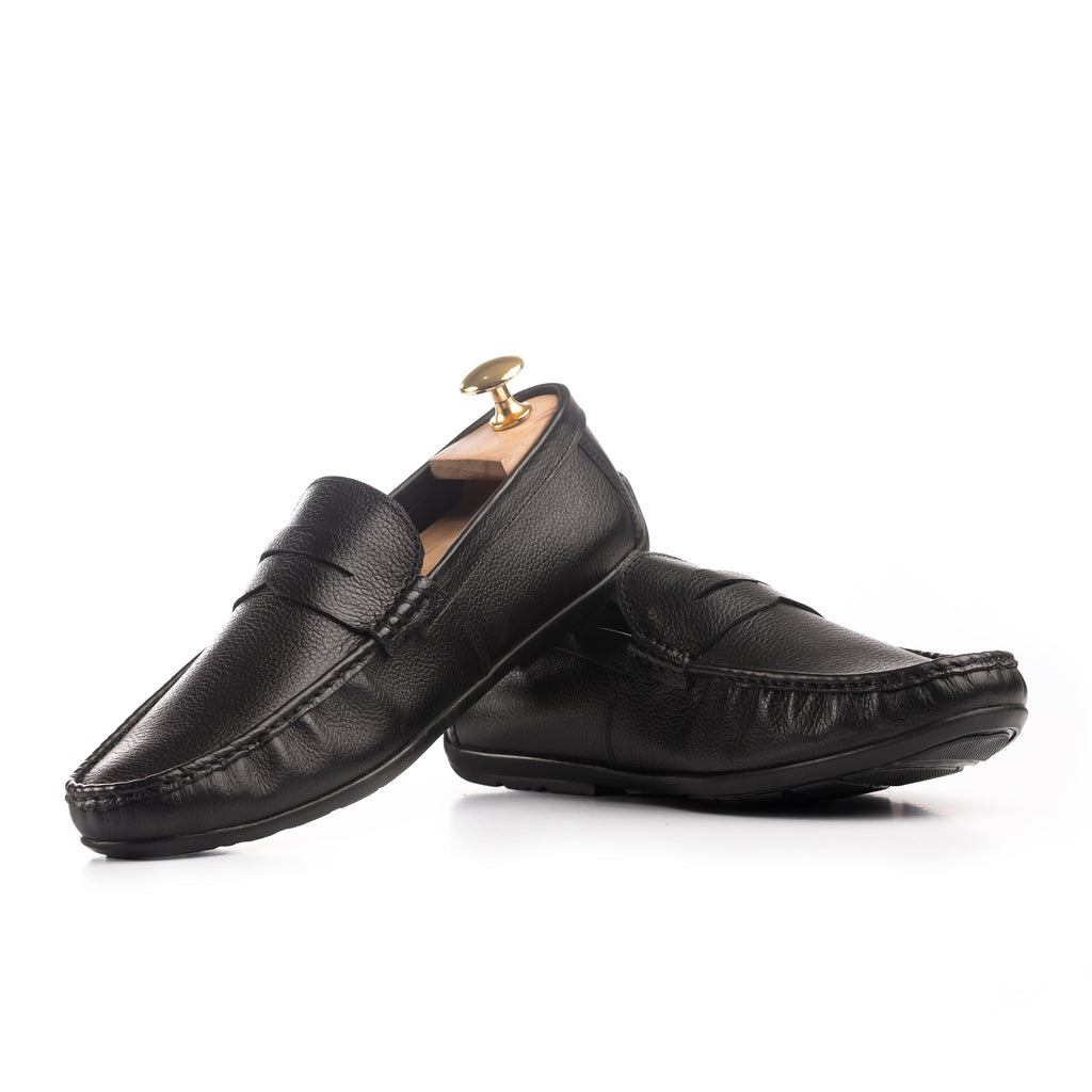 Premium Penny Moccasins - Black