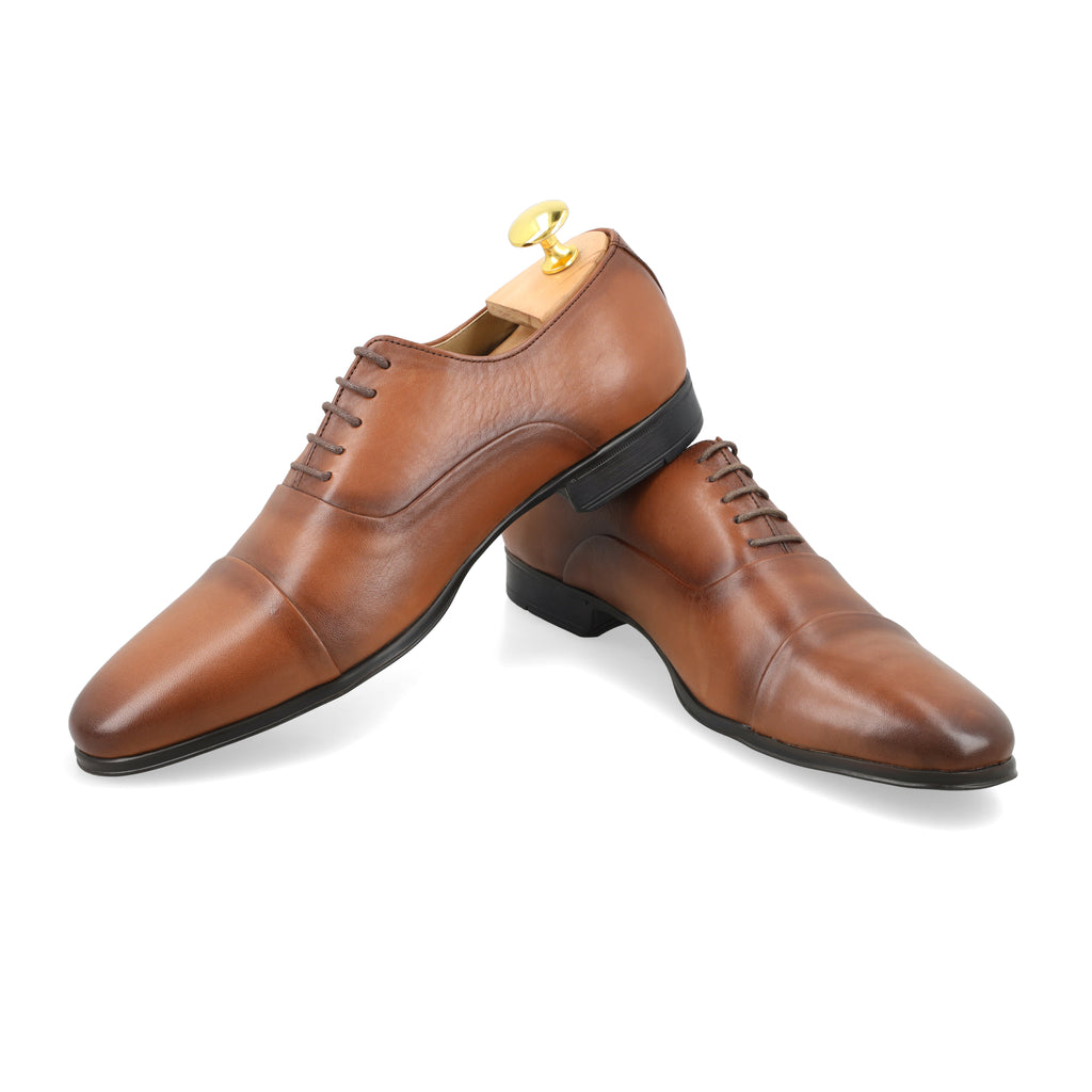 Classic Leather Oxfords - Tan