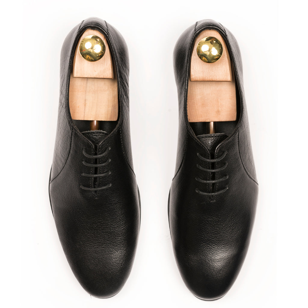 Buffalo Leather Oxfords - Black
