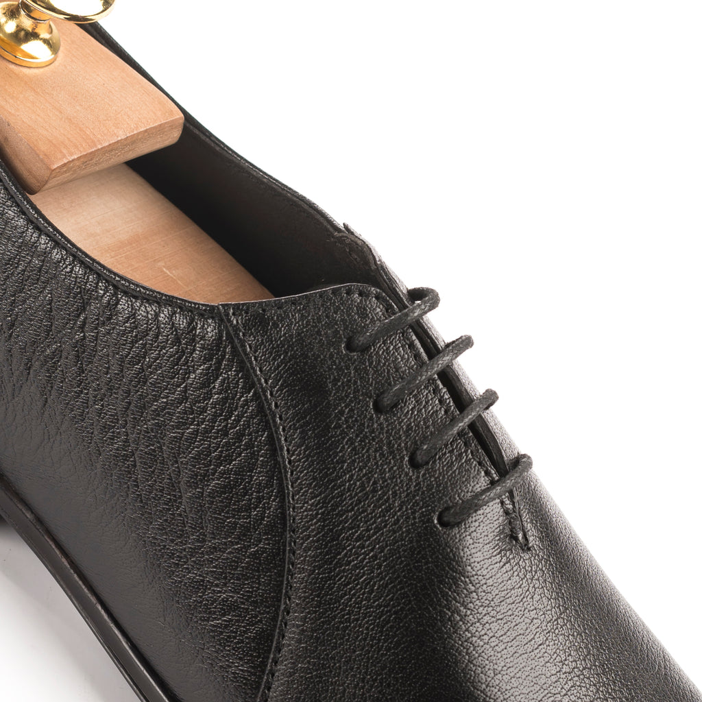 Buffalo Leather Oxfords - Black