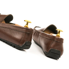 Load image into Gallery viewer, Milled Leather Tassle Moccasins - Brown