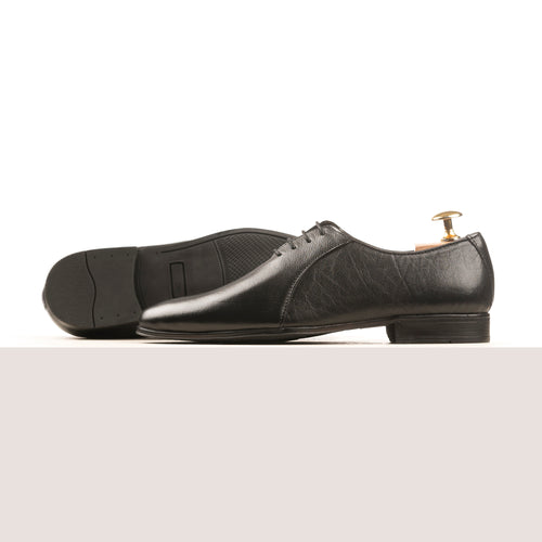 Buffalo Leather Oxfords - Black