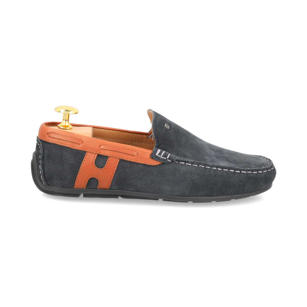 Elite Suede Moccasins - Navy