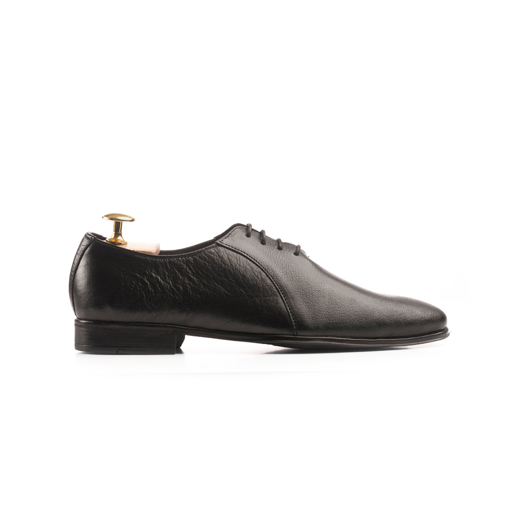 Buffalo Leather Oxfords - Black