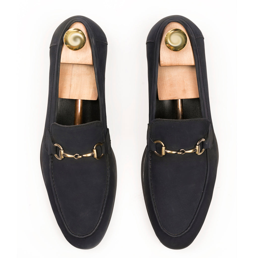 Prestige Nubuck Loafers - Navy
