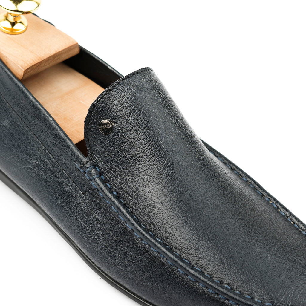 Comfortable Adaptive Moccasins - Navy