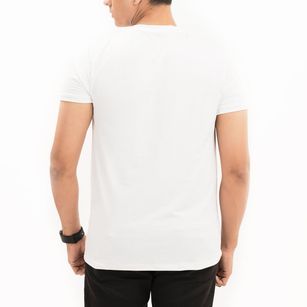 Solid White V-Neck