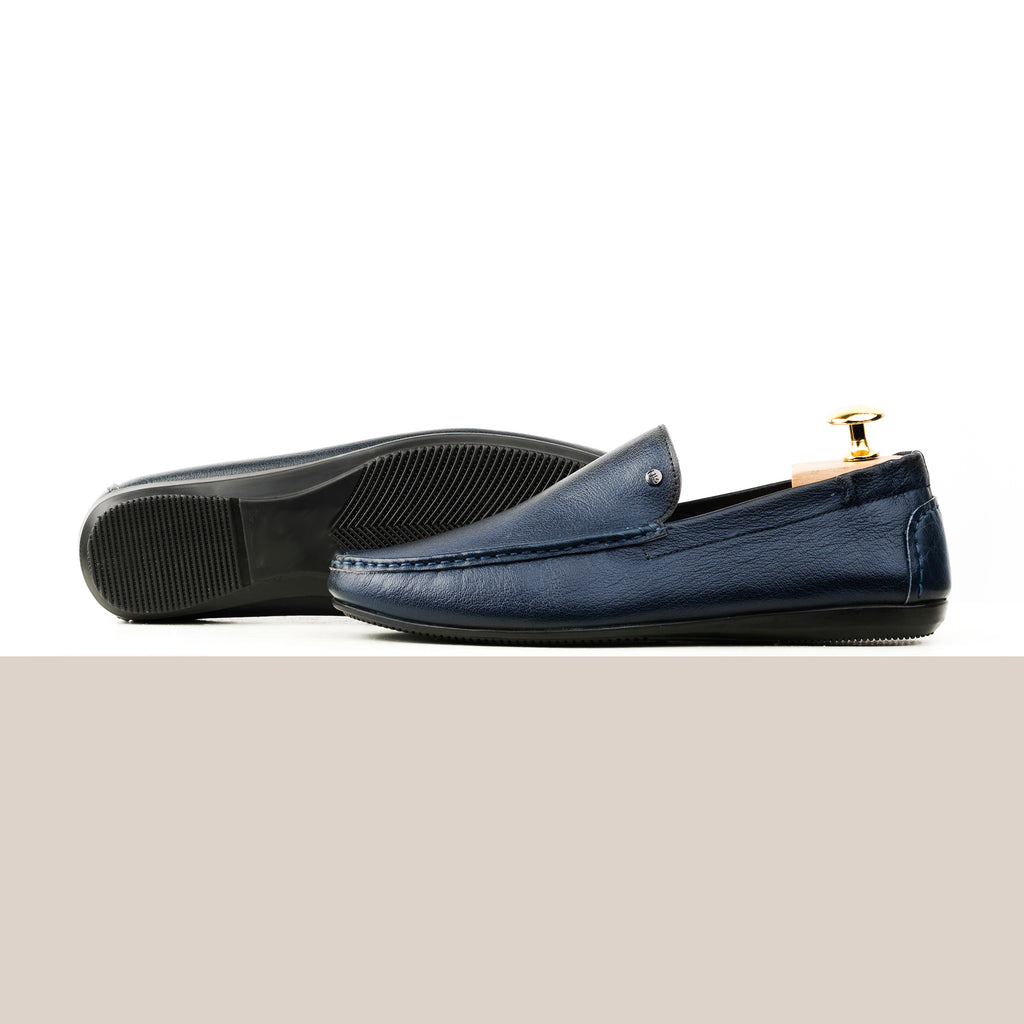 Comfortable Adaptive Moccasins - Navy