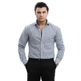 Bangal-striped Black/White Formal Shirt