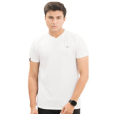 Solid White V-Neck