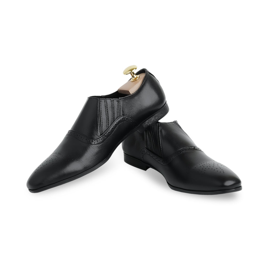 Prestige Embossed Loafers - Black
