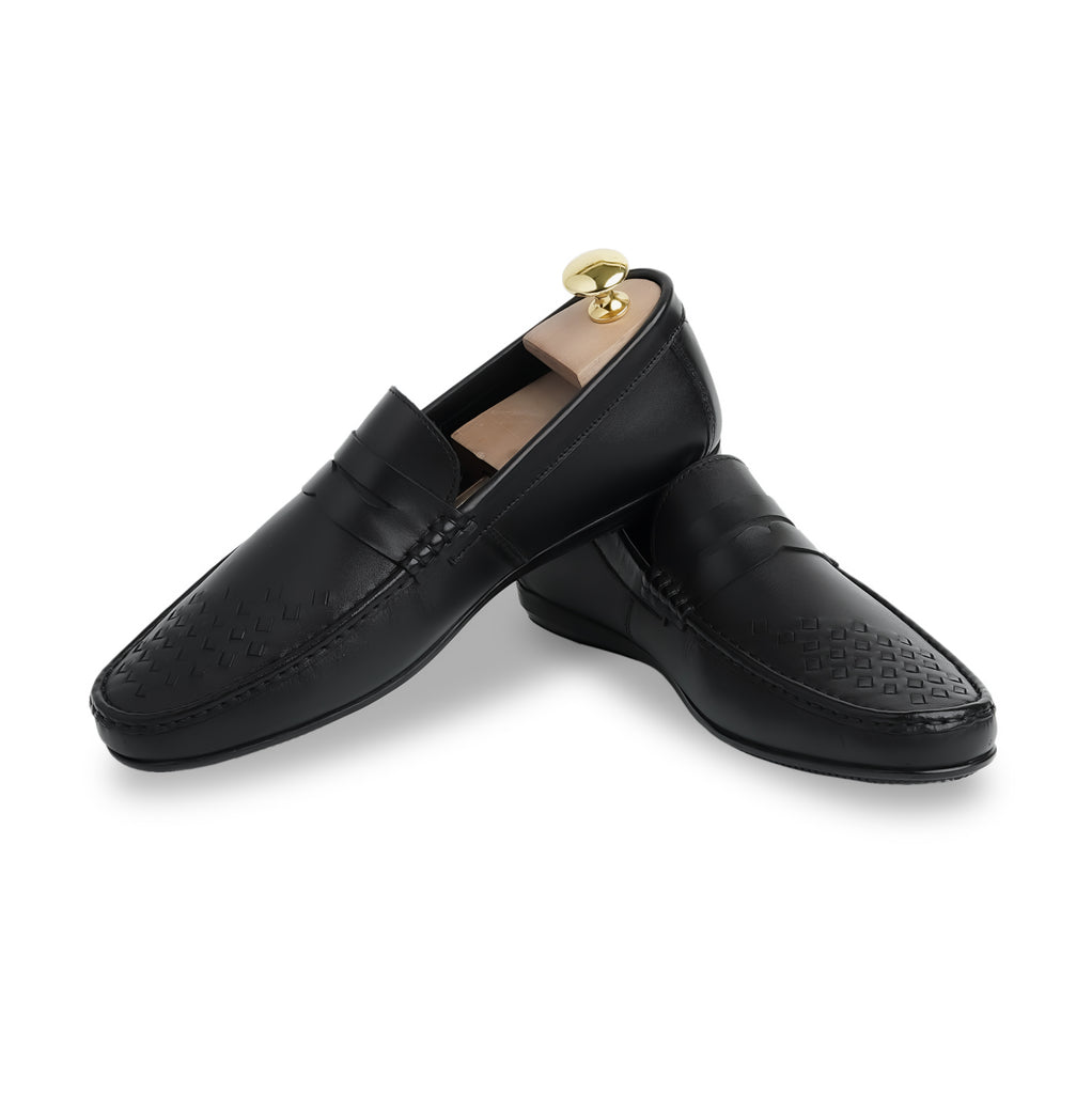 Penny Strapped Moccasins - Black